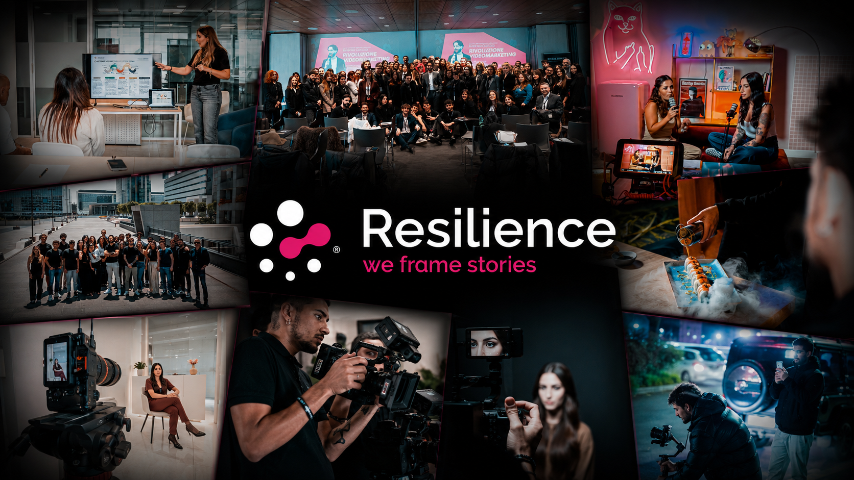 Team Resilience Group: backstage, eventi, riprese e momenti di vita in agenzia