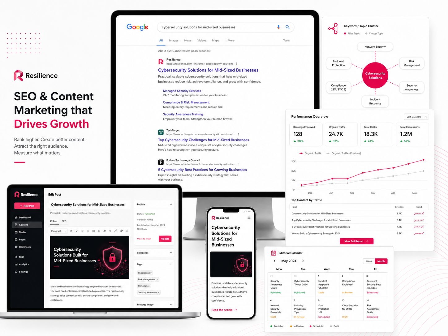 Analisi SEO e piano editoriale di un progetto Resilience